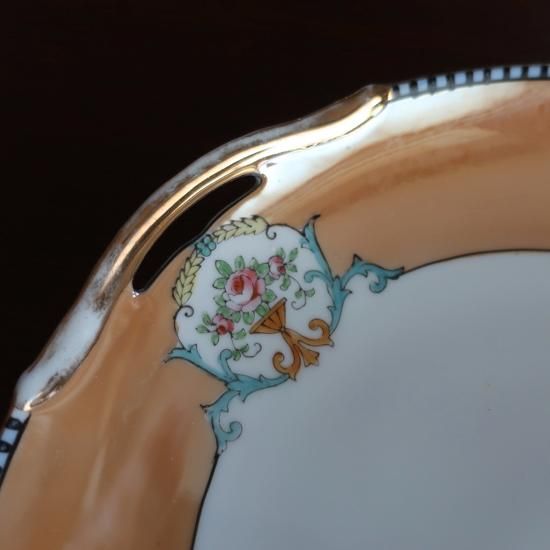 Antique Gold×Orange×Flower Plate/アンティーク オールド Antique Gold×Orange×Flower Plate/アンティーク オールド