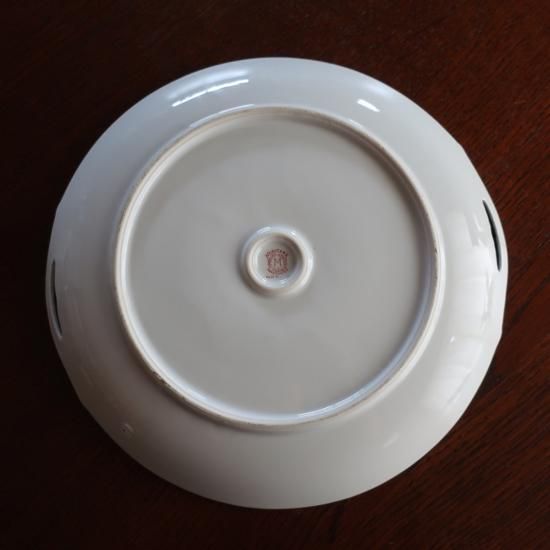 Antique Gold×Orange×Flower Plate/アンティーク オールド