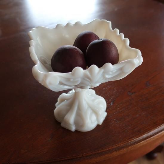 50%OFF Portieux Vallerysthal Antique Milk Compote glass アンティーク雑貨