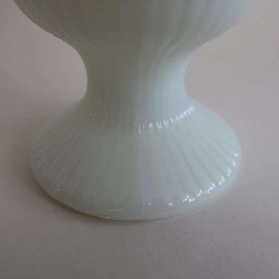 Vintage E. O. Brody Co. 1960s White Milk Glass Footed flower