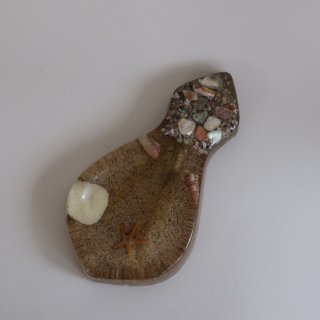 Vintage Shell Lucite Acrylic Spoon Holder/ӥơ 롼 ס֤ ʪ֤(A609)