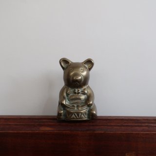 Vintage Bear motif brass object/ビンテージ 真鍮 くま モチーフ ミニ オブジェ(A617)