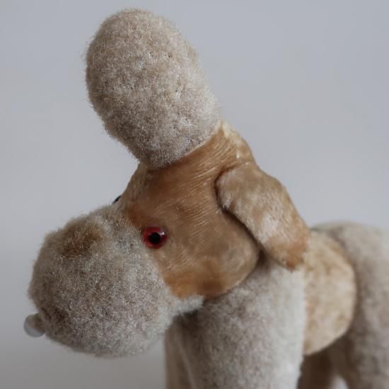 Vintage Trudi Italy Rocking Plush Dog - Mid Century Nursery