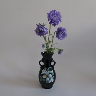 Vintage Black Ceramic Hand paint Flower Vase/ӥơ ƫ ϥɥڥ ե١ /غ/(A628)