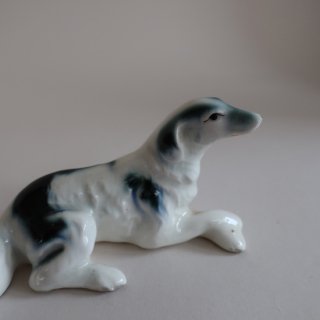 vintage ceramic Dog object/ビンテージ 陶器製 犬 オブジェ/置物(A632)