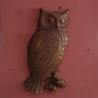 Vintage 60's Owl wall deco /ビンテージ SYROCO社製 フクロウ ウォール デコ/壁掛け(A637)