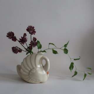 Vintage ceramic swan flower vase/ӥơ ƫ  ե١/(A641)