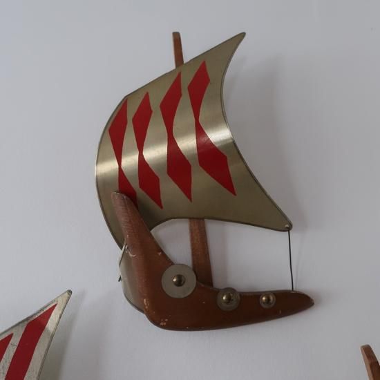 Vintage MCM 3 piece Ship Wall Deco/ビンテージ 船モチーフ Vintage MCM 3 piece Ship Wall Deco/ビンテージ 船モチーフ