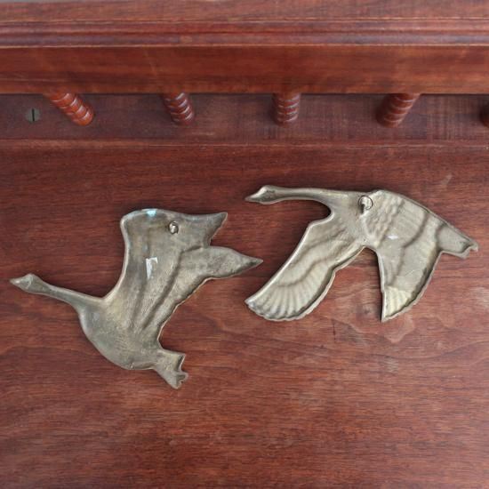 Vintage MCM 3 piece Birds Brass Wall Deco/ビンテージ 真鍮 鳥