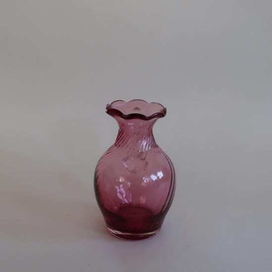 Vintage Pilgrim Glass Cranberry Small Flower Vase/ビンテージ