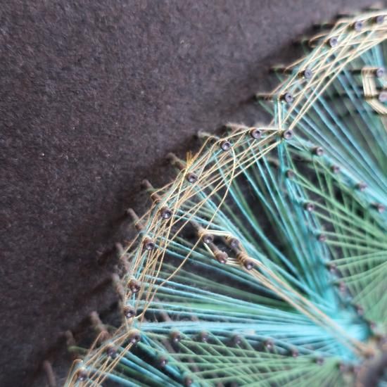 Vintage MCM 70's Peacock String Art wall deco /ビンテージ Vintage MCM 70's Peacock String Art wall deco /ビンテージ