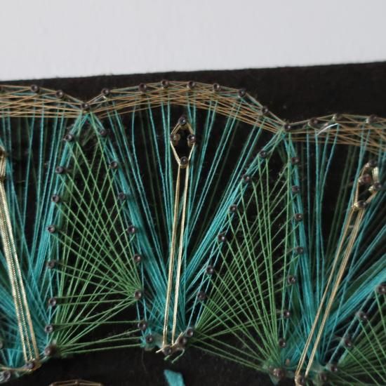 Vintage MCM 70's Peacock String Art wall deco /ビンテージ Vintage MCM 70's Peacock String Art wall deco /ビンテージ