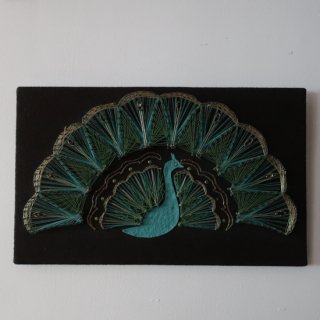 Vintage MCM 70's Peacock String Art wall deco /ӥơ ߥåɥ꡼   ǥ/ɳݤ(A649)