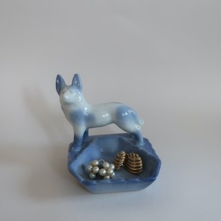 Vintage Ceramic Dog Accessory Tray /Ash Tray /ӥơ ƫ  ʪ/꡼(A662)