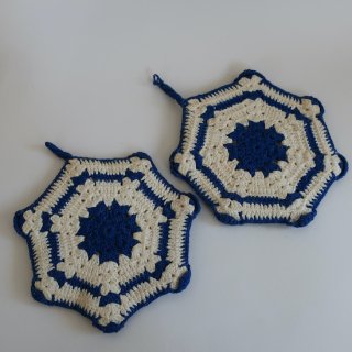 Vintage Knit Pot Mat / Coaster/ӥơ ˥å ߤ (A675)