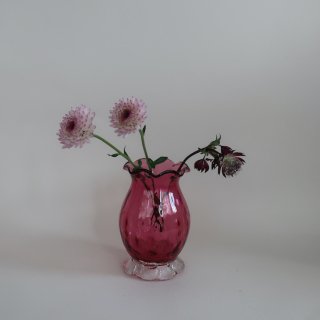Vintage Pilgrim Glass Cranberry Flower Vase/ӥơ ٥꡼ 饹 ե١ /ִ/(A683)