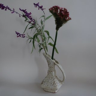 Vintage 50's SPATTER GLAZE Ceramic Flower Vase/ビンテージ 陶器  フラワーベース/花瓶(A684)