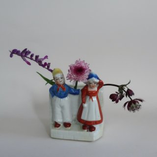 Vintage 1950s Men&Women Flower vase/ビンテージ 陶器 フラワーベース /花瓶/一輪挿し/オブジェ(A688)