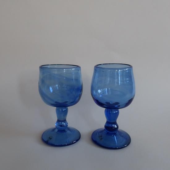 Red Wine Glass Light Blue (LS11) /La Soufflerie