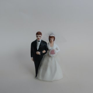 Vintage 50's Ceramic Wedding cake topper object/ӥơ ƫ ǥ ȥåѡ ֥/ʪ(A704)