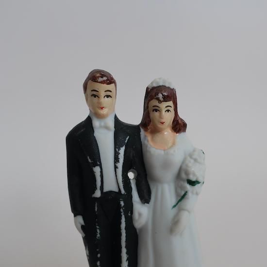 Vintage 50's Ceramic Wedding cake topper object/ビンテージ