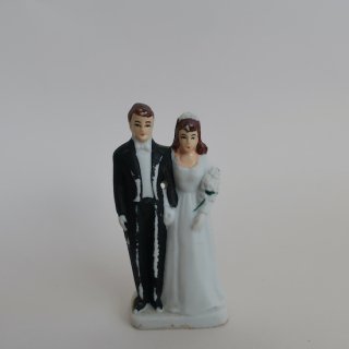 Vintage 50's Ceramic Wedding cake topper object/ビンテージ 陶器製 ウェディング ケーキトッパー オブジェ/置物(A705)
