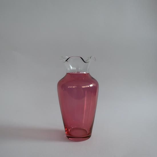 Vintage Pink Glass Small Flower Vase/ビンテージ ピンク