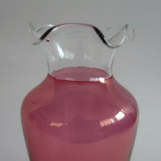Vintage Pink Glass Small Flower Vase/ビンテージ ピンク