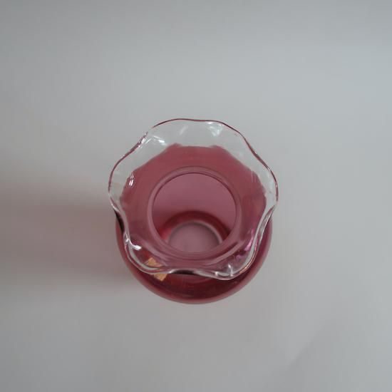 花器　ガラス　ピンク　17 津軽びいどろ 口すぼまり 花器 | おしゃれなガラスの花瓶