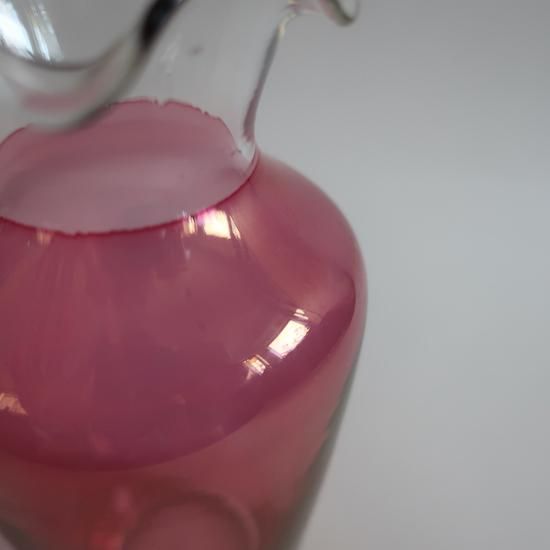 ジャパン ヴィンテージ ガラス ベース ピンク 花器 花瓶 ビンテージ レトロ Vintage Pink Glass Small Flower Vase/ビンテージ ピンク