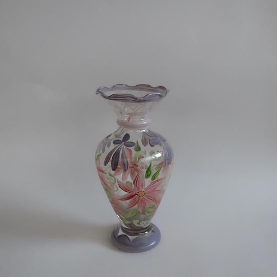 【絶品】 アメリカンヴィンテージ】ハンドペイントフラワーベース 花 浮き 花瓶・フラワースタンド
