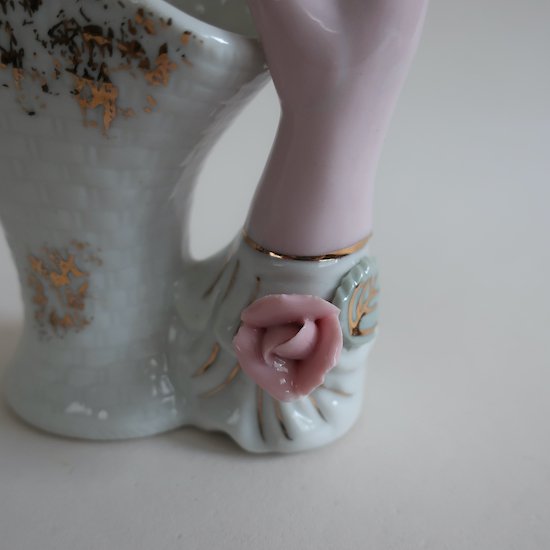 Vintage ceramic hand motif flower vase/ビンテージ 陶器 ハンド 手 