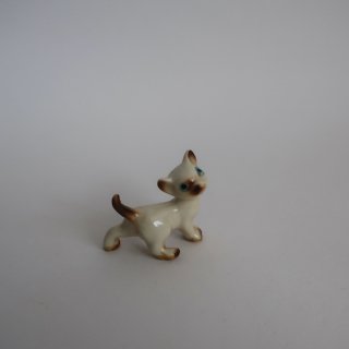 Vintage Ceramic Cat mini mini object/ビンテージ 陶器製 猫 ミニミニ オブジェ/置物(A726)