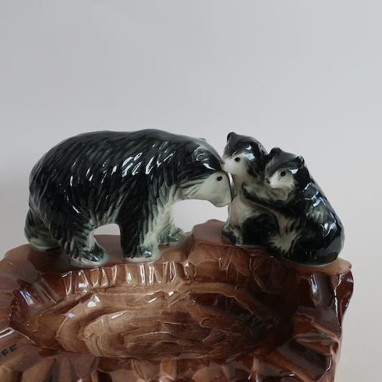 Vintage Ceramic Bear Family Accessory Tray /ビンテージ 陶器 Vintage Ceramic Bear Family Accessory Tray /ビンテージ 陶器