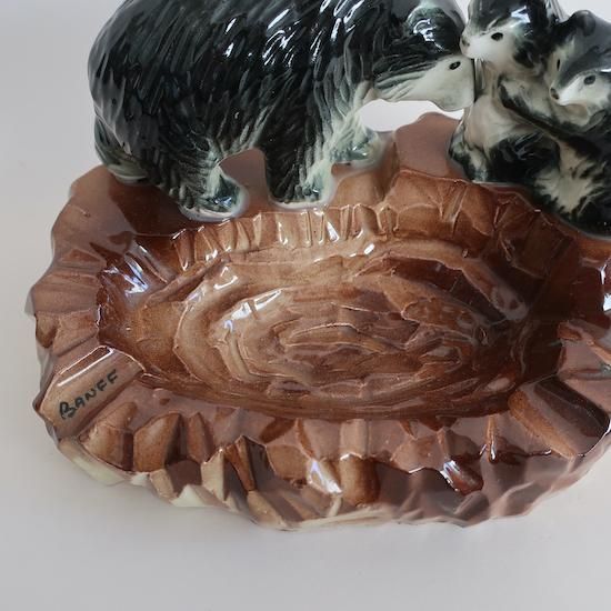 Vintage Ceramic Bear Family Accessory Tray /ビンテージ 陶器 Vintage Ceramic Bear Family Accessory Tray /ビンテージ 陶器