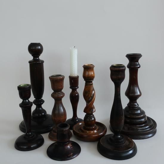 Vintage Wood Candle Holder/ビンテージ 木製 キャンドル