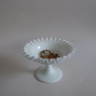 Vintage Fenton Silver Crest Candy Dish/ӥơ եȥ ǥǥå/ݡȻ(A751)