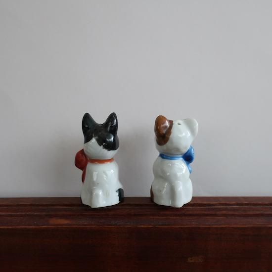 Vintage Dog Salt&Pepper pair set/ビンテージ 陶器 犬 ソルト Vintage Dog Salt&Pepper pair set/ビンテージ 陶器 犬 ソルト