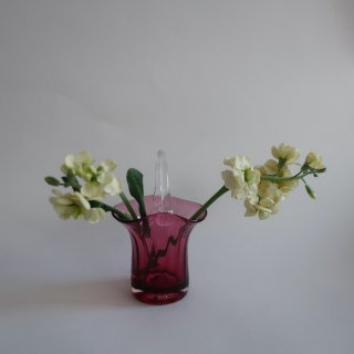 Vintage Pilgrim Glass Cranberry Small Flower Vase/ӥơ ٥꡼ 饹 ե١ /ִ/(A763)
