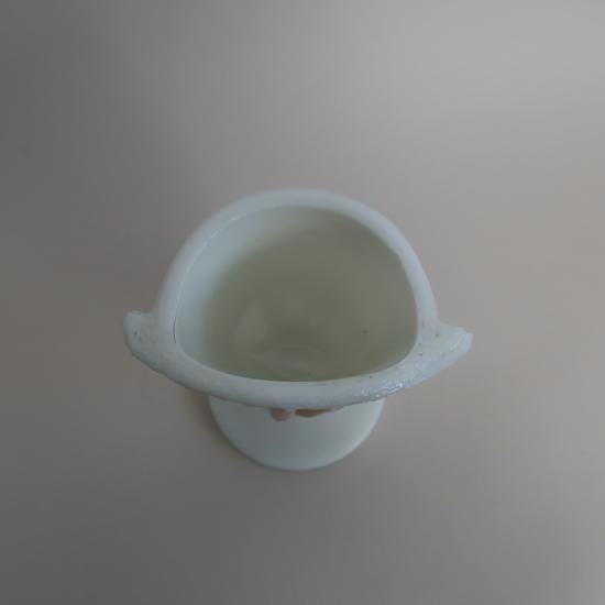 80s ミルクガラス　小物置き　ヴィンテージ　ビンテージ　ハンド　手　オブジェ Vintage Milk Glass Hand Motif stand/ビンテージ ミルクガラス