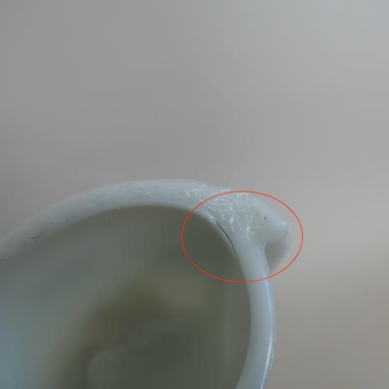 Vintage Milk Glass Hand Motif stand/ビンテージ ミルクガラス