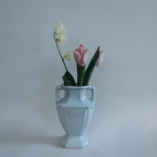 Vintage USA Ceramic Flower Vase/ビンテージ 陶器 ブルー Vintage USA Ceramic Flower Vase/ビンテージ 陶器 ブルー