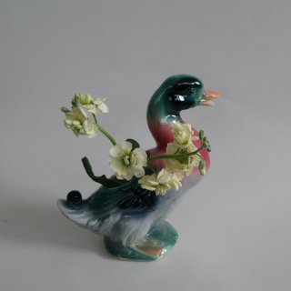 Vintage USA Duck Motif Ceramic Flower Vase/ӥơ ƫ  ե١/(A768)