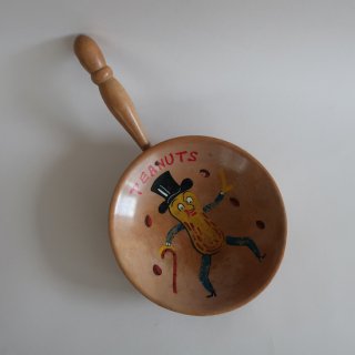 Vintage 1950's Nasco Wooden Snack Bowl Peanuts/ビンテージ  木製 スナックボウル ピーナッツ(A769)