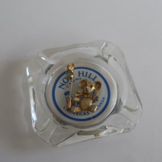 Vintage Glass Hotel ash tray/ビンテージ ガラス ホテル アッシュトレー/灰皿/ガラストレー/小物入れ(A791)