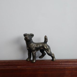 Vintage Dog motif brass object/ӥơ    ֥(A799)