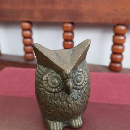 Vintage Owl motif brass object/ビンテージ 真鍮 フクロウ Vintage Owl motif brass object/ビンテージ 真鍮 フクロウ