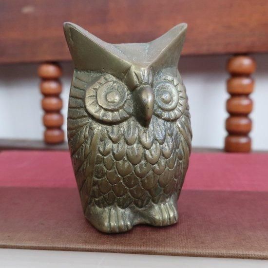 Vintage Owl motif brass object/ビンテージ 真鍮 フクロウ