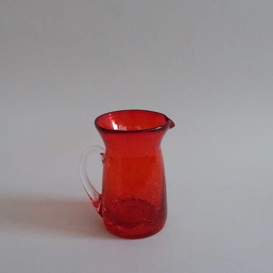 Vintage mini red glass flower vase/ビンテージ レッド ガラス ミニ