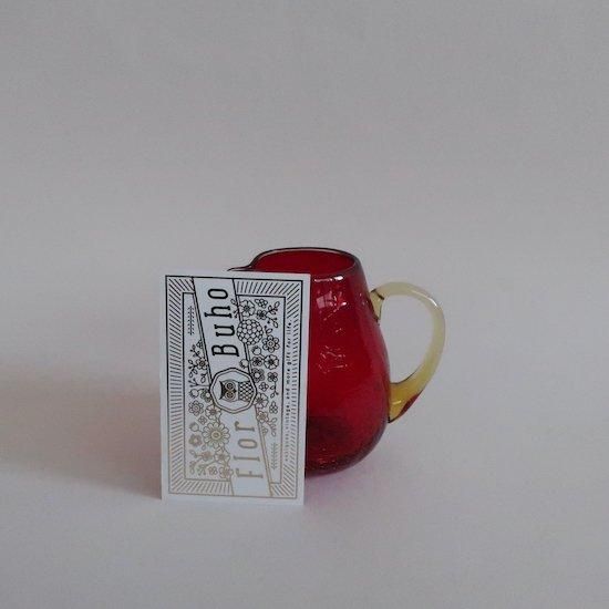 Vintage mini red glass flower vase/ビンテージ レッド ガラス